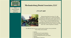 Desktop Screenshot of mechanicsburgdentalassociates.com