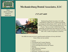 Tablet Screenshot of mechanicsburgdentalassociates.com